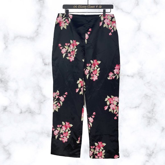 Onyx Nite Wendy Chaitlin Satin Embellished Pants L - Picture 3 of 6